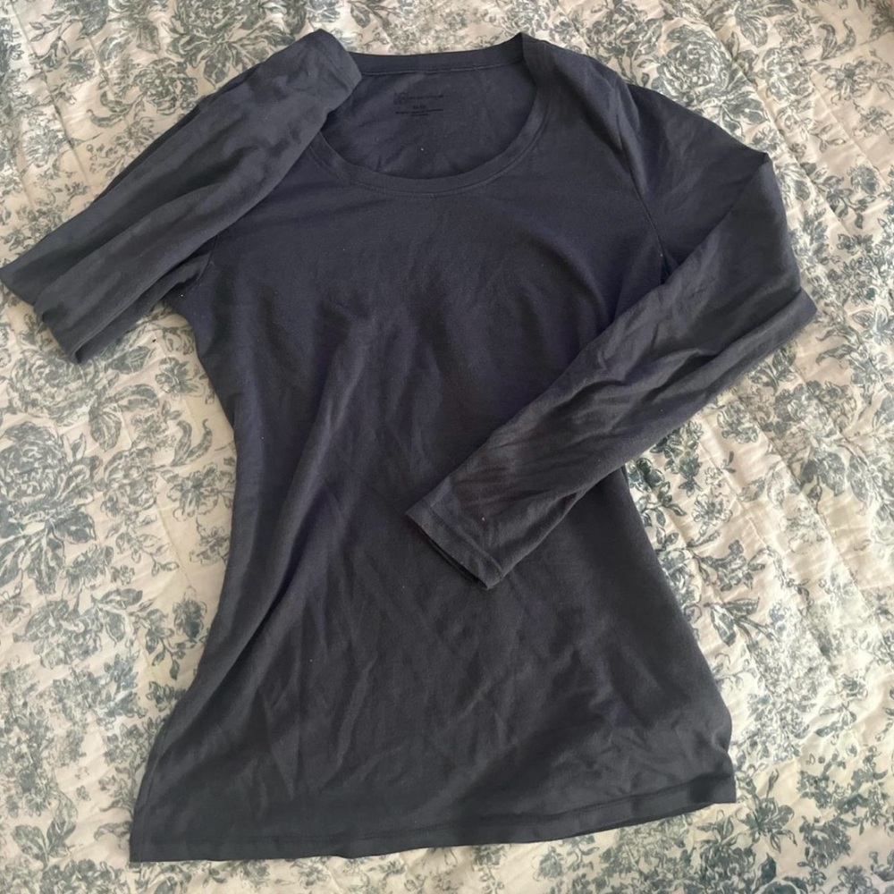 Women's Gray blue Long Sleeve Top